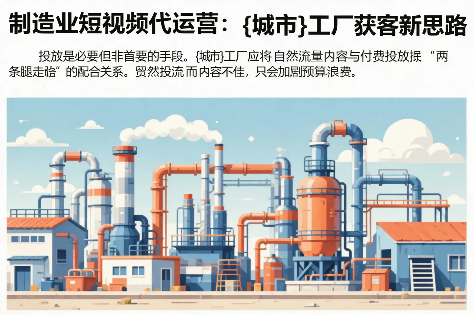 制造业短视频代运营:蒲城工厂获客新思路